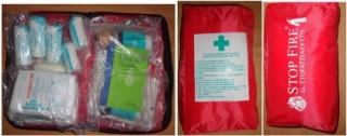 First Aid kit for car use in Red soft bag